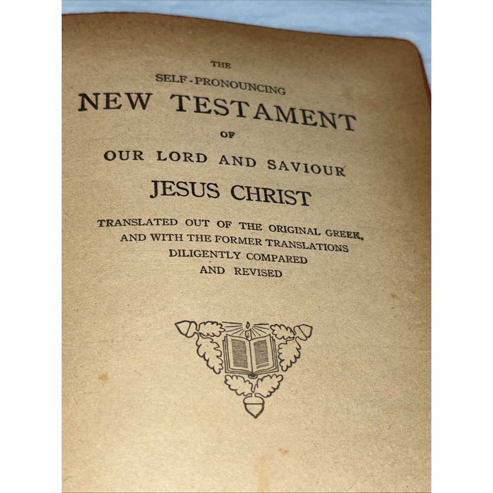 Rare 1920s - 30's Self Pronouncing KJV Holy Bible Red Edges Study Reference - Picture 9 of 15